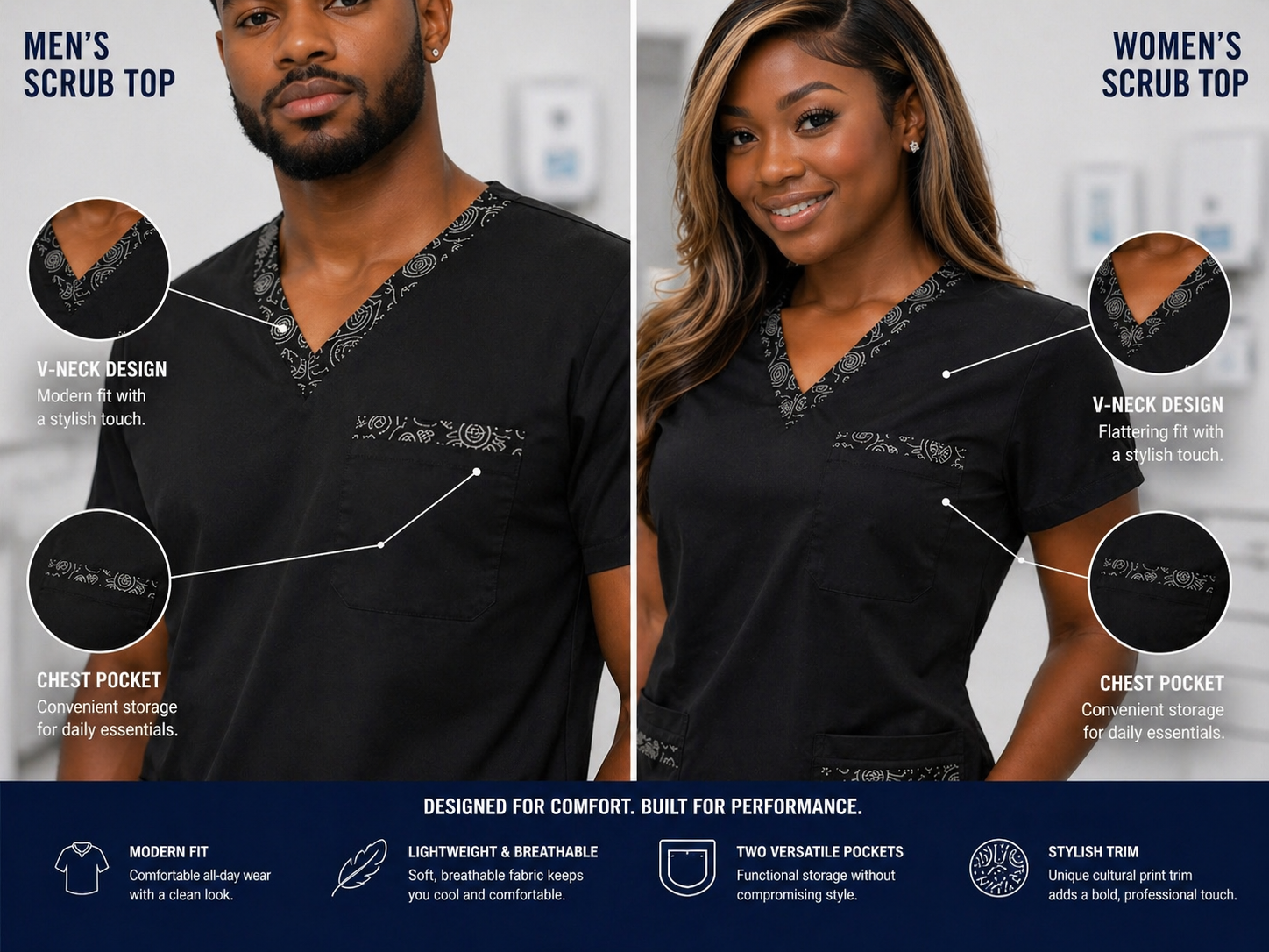 Heritage Trim Set - Scrub Top